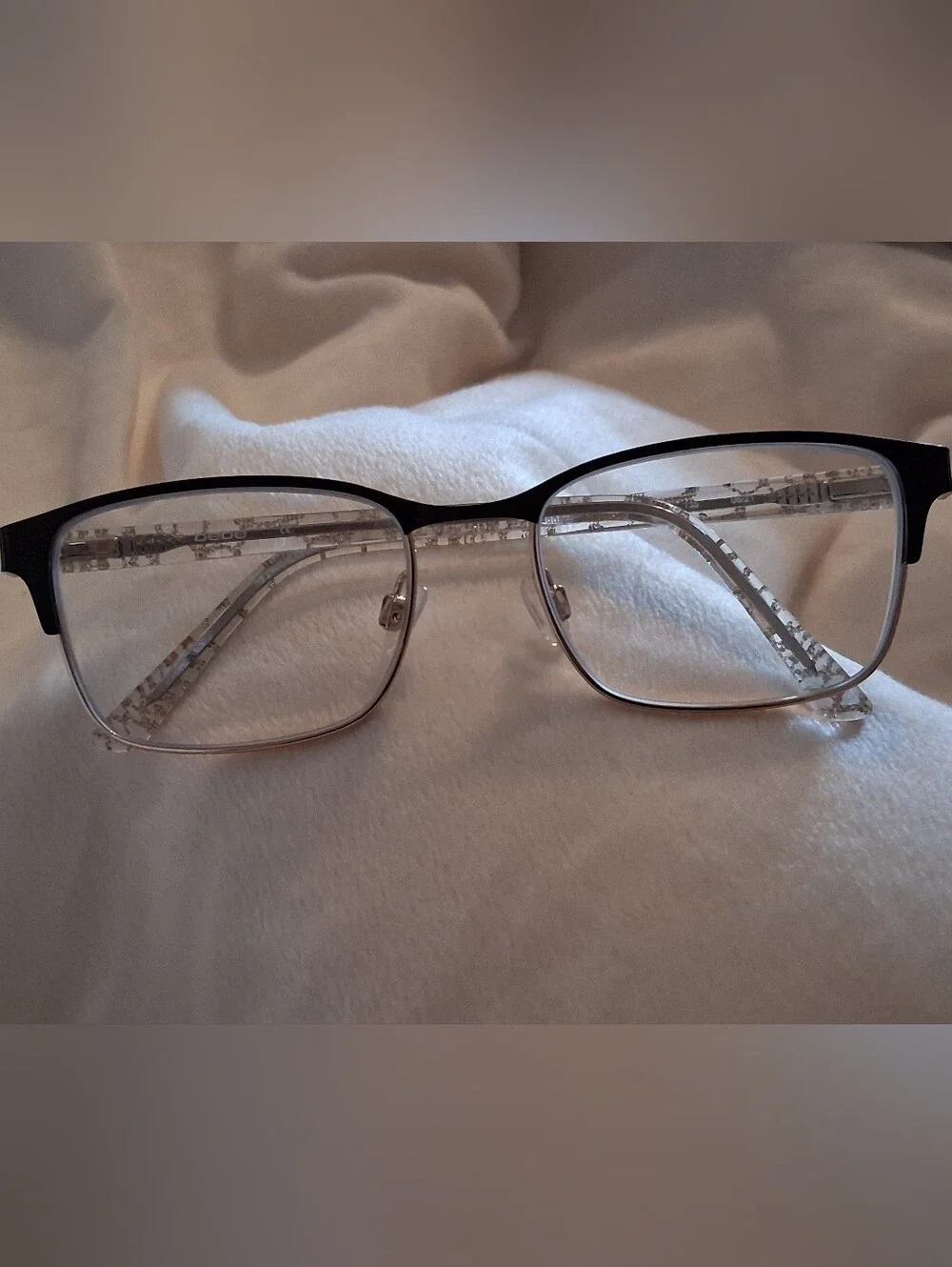 Authenic Bebe Black and Gold Glitter Frames